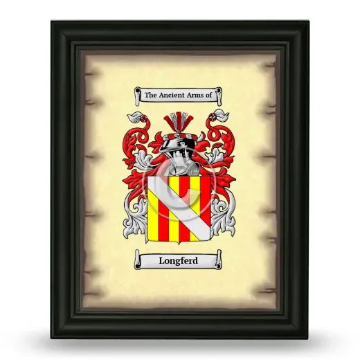 Longferd Coat of Arms Framed - Black