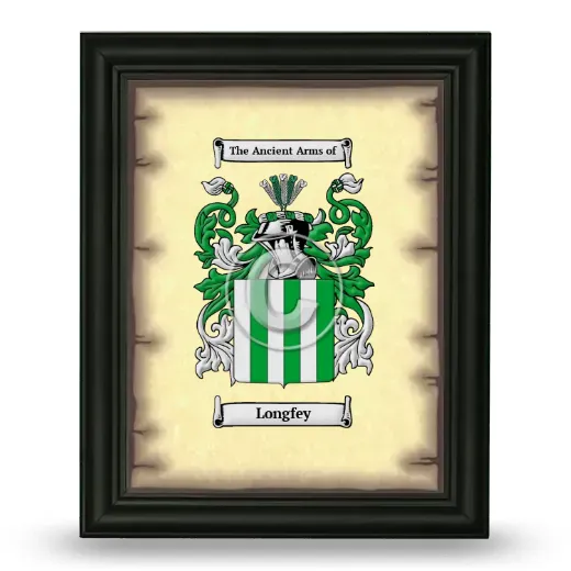 Longfey Coat of Arms Framed - Black