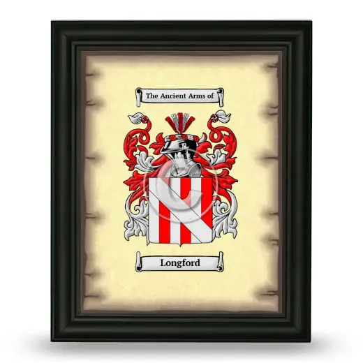 Longford Coat of Arms Framed - Black