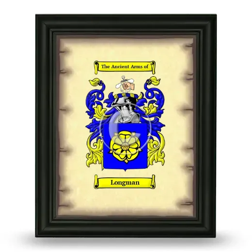 Longman Coat of Arms Framed - Black