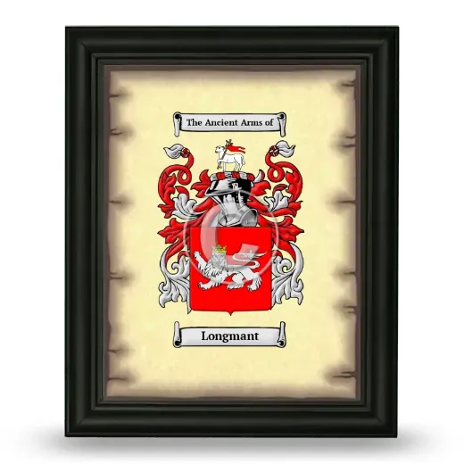 Longmant Coat of Arms Framed - Black