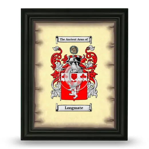 Longmate Coat of Arms Framed - Black