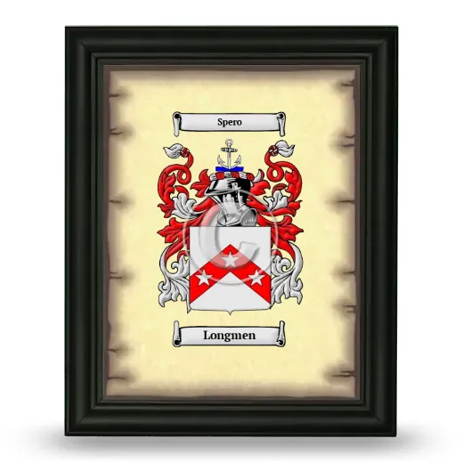 Longmen Coat of Arms Framed - Black