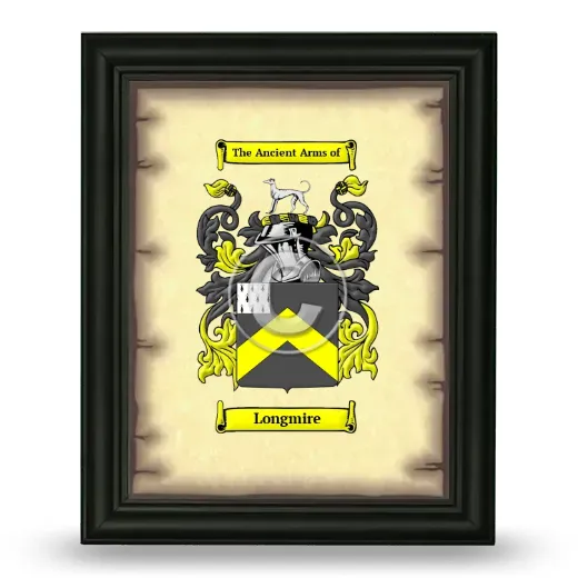 Longmire Coat of Arms Framed - Black