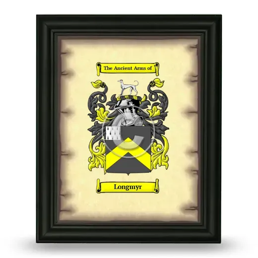 Longmyr Coat of Arms Framed - Black