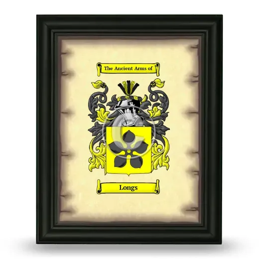 Longs Coat of Arms Framed - Black