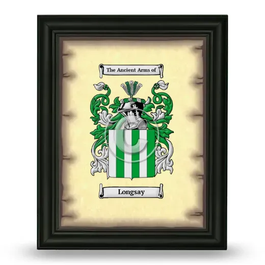 Longsay Coat of Arms Framed - Black