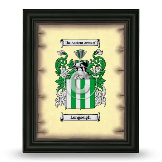 Longseigh Coat of Arms Framed - Black