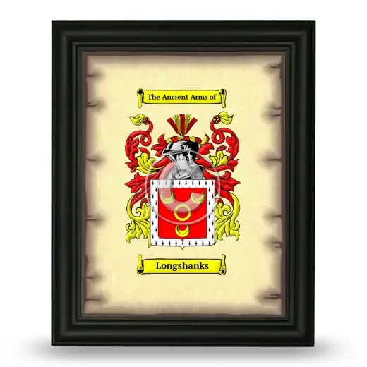 Longshanks Coat of Arms Framed - Black