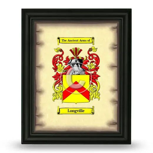 Longville Coat of Arms Framed - Black