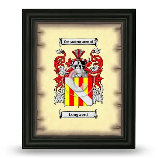 Longwerd Coat of Arms Framed - Black