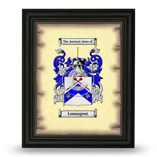 Lonnagent Coat of Arms Framed - Black