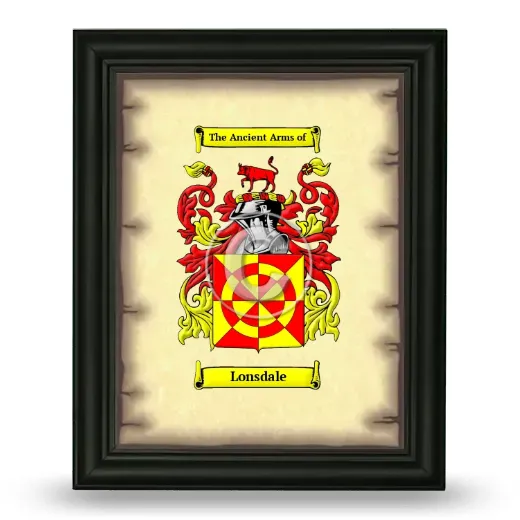 Lonsdale Coat of Arms Framed - Black