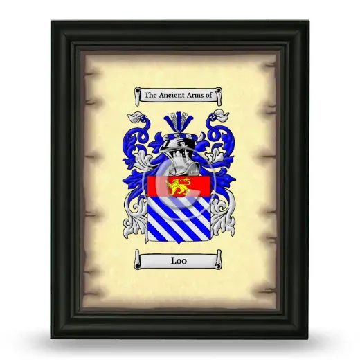 Loo Coat of Arms Framed - Black