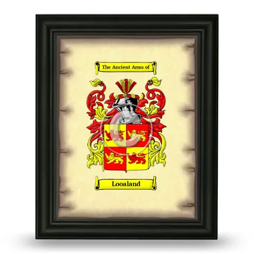 Looaland Coat of Arms Framed - Black