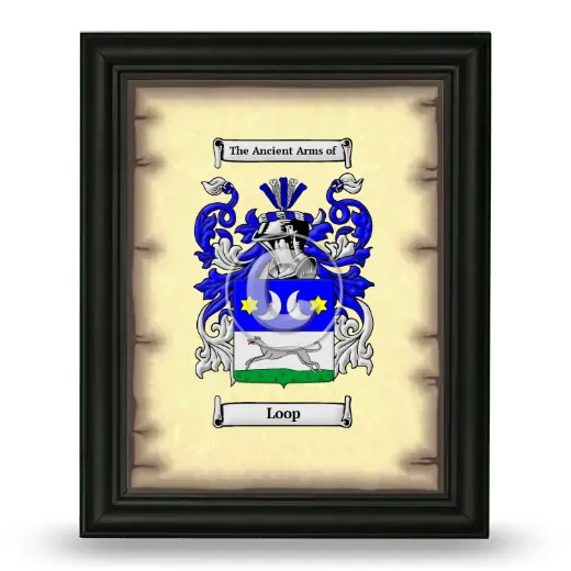 Loop Coat of Arms Framed - Black