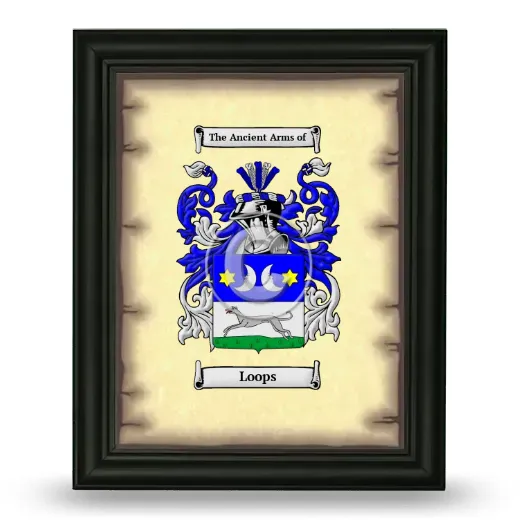 Loops Coat of Arms Framed - Black