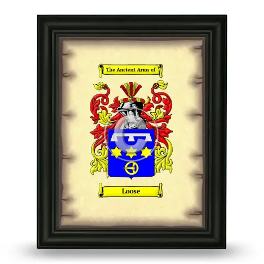 Loose Coat of Arms Framed - Black