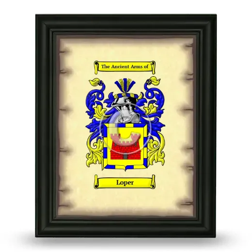 Loper Coat of Arms Framed - Black