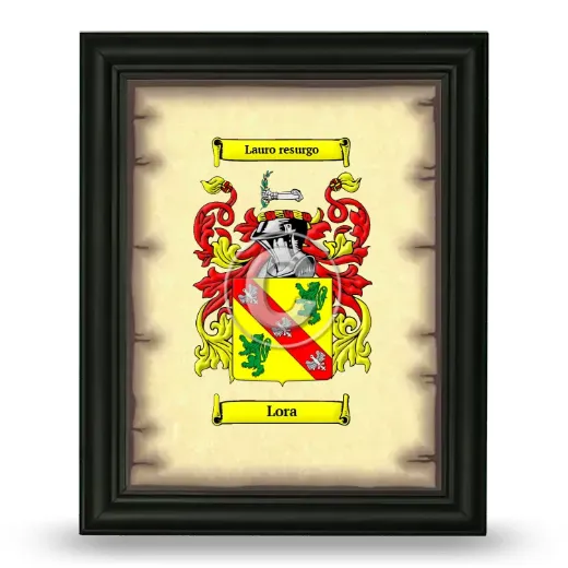 Lora Coat of Arms Framed - Black