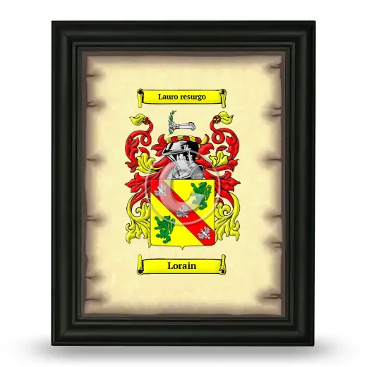 Lorain Coat of Arms Framed - Black