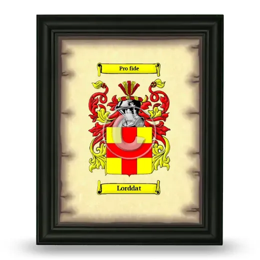 Lorddat Coat of Arms Framed - Black