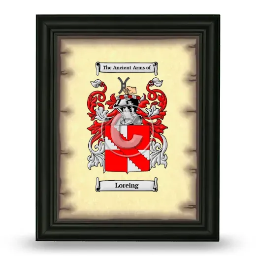 Loreing Coat of Arms Framed - Black