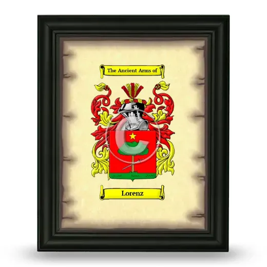 Lorenz Coat of Arms Framed - Black