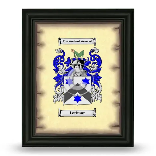 Lorimar Coat of Arms Framed - Black