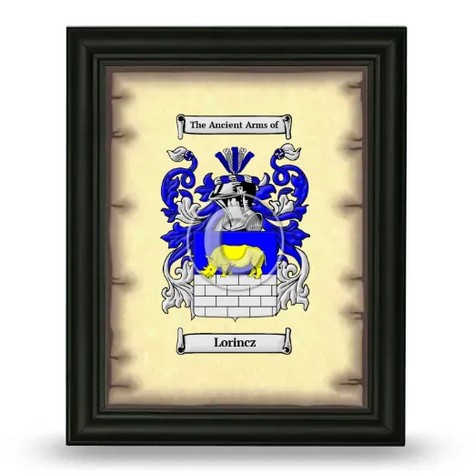 Lorincz Coat of Arms Framed - Black