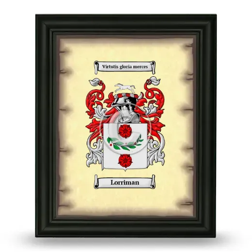 Lorriman Coat of Arms Framed - Black