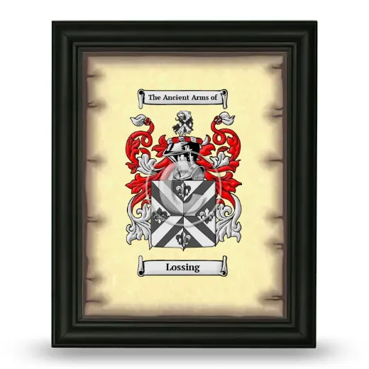 Lossing Coat of Arms Framed - Black