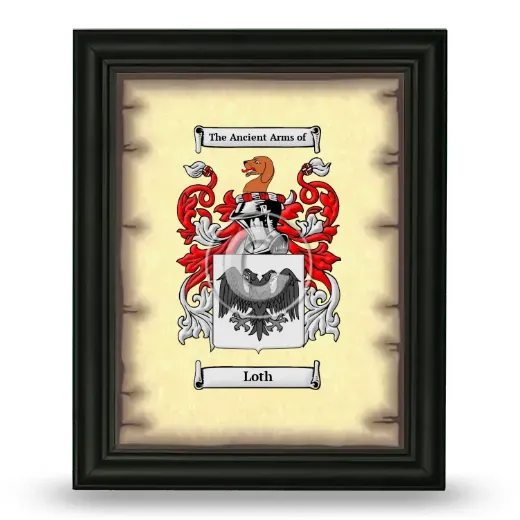 Loth Coat of Arms Framed - Black
