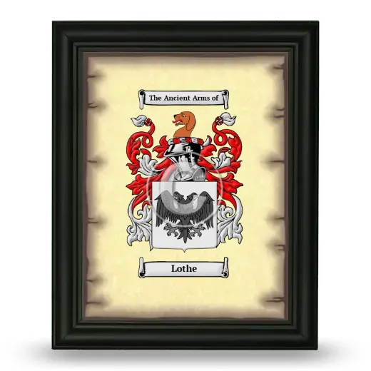 Lothe Coat of Arms Framed - Black