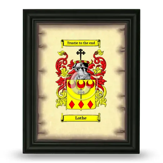 Lothe Coat of Arms Framed - Black