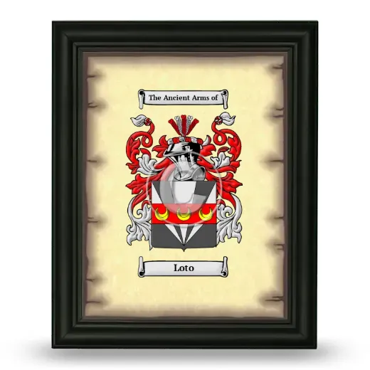 Loto Coat of Arms Framed - Black