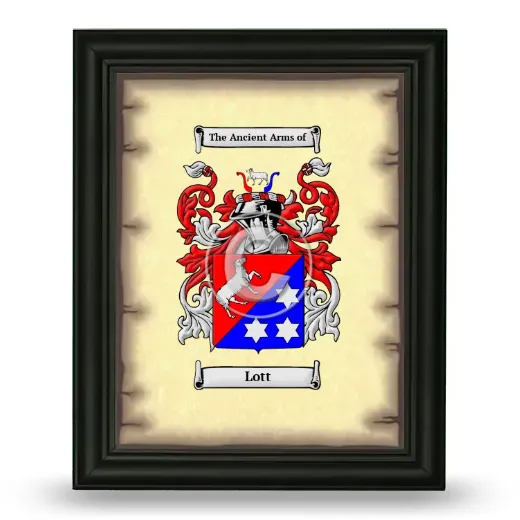 Lott Coat of Arms Framed - Black
