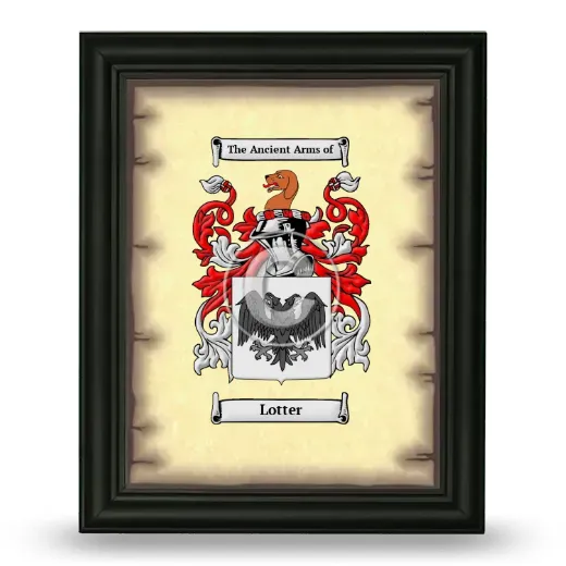 Lotter Coat of Arms Framed - Black