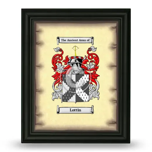 Lottin Coat of Arms Framed - Black