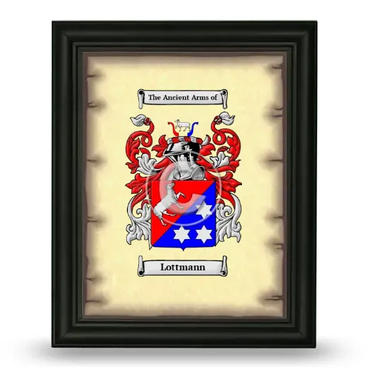 Lottmann Coat of Arms Framed - Black