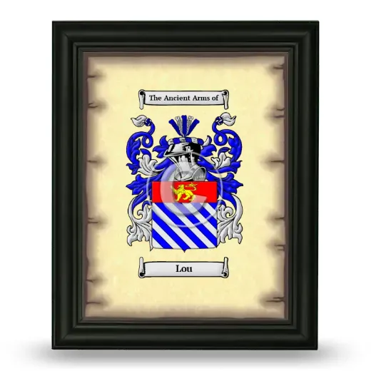 Lou Coat of Arms Framed - Black