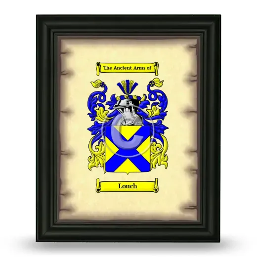 Louch Coat of Arms Framed - Black