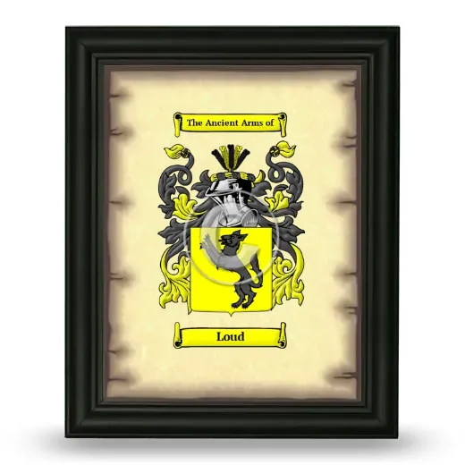 Loud Coat of Arms Framed - Black