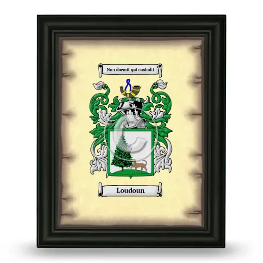 Loudoun Coat of Arms Framed - Black
