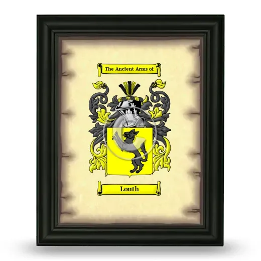 Louth Coat of Arms Framed - Black