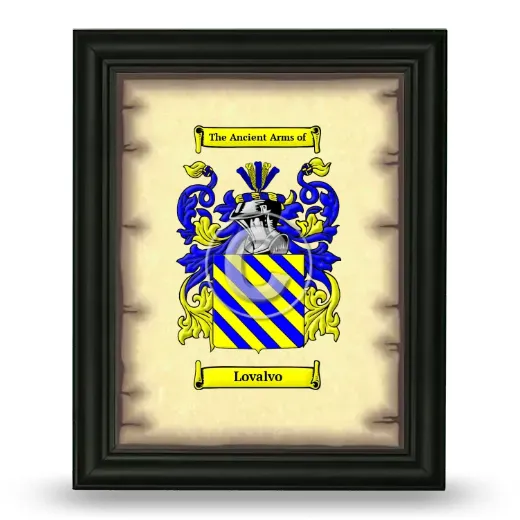 Lovalvo Coat of Arms Framed - Black