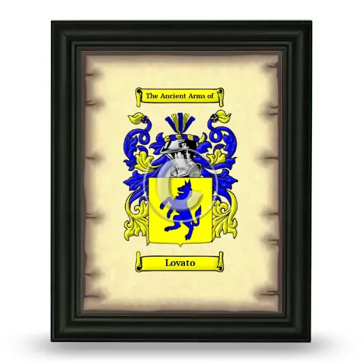 Lovato Coat of Arms Framed - Black