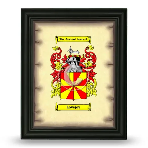 Lovejoy Coat of Arms Framed - Black