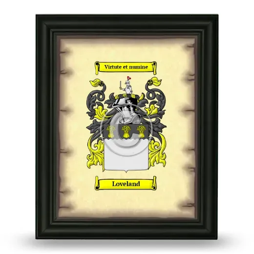Loveland Coat of Arms Framed - Black