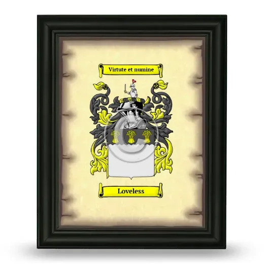 Loveless Coat of Arms Framed - Black
